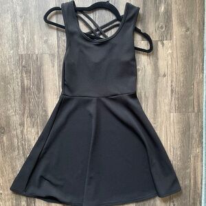 Black Strappy A-line Little Black Dress